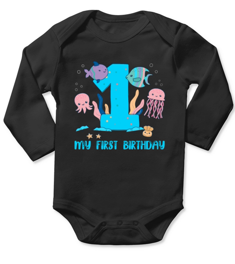 Birthday Baby - 1st Birthday Long Sleeve Baby One-Piece