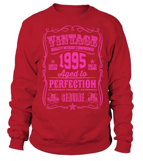 Vintage 1995 Aged to Perfection Pink Print Men's Sweatshirt