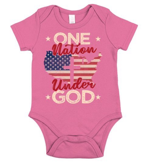 One Nation Under God Short Sleeve Baby One-Piece