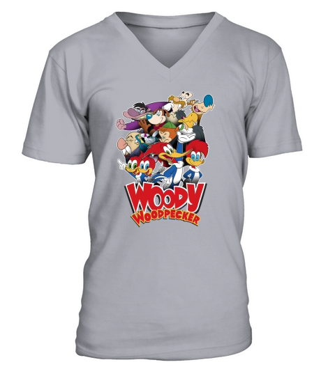 Woody Woodpecker Group Shot Vintage Poster V-Neck T-shirt