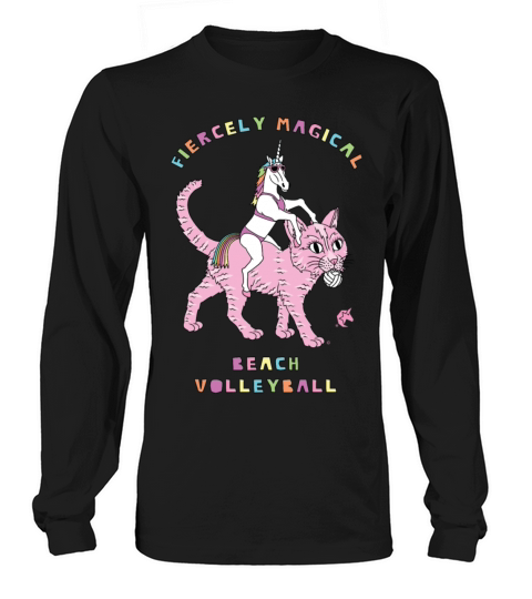 Fiercely Magical Beach Volleyball Female Unicorn Women's Long Sleeve