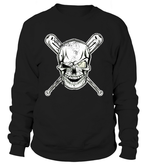 Skull Baseball Crossing Bones Baseball Bats Women's Sweatshirt