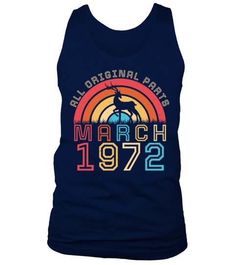 Original Vintage March 1972 Tank Top Unisex