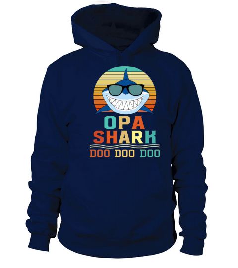 Vintage Mens Grandfather Shark Doo Doo Doo Father Women's Hoodie