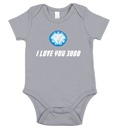 Arc Reactor I Love You 3000 End Game Short Sleeve Baby One-Piece