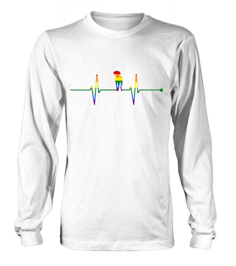 Weimaraner Dog Heartbeat Gay Rainbow Colorful LGBTQ 2020 Long sleeved Unisex