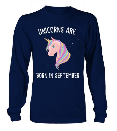 unicorns are born in september Women's Long Sleeve