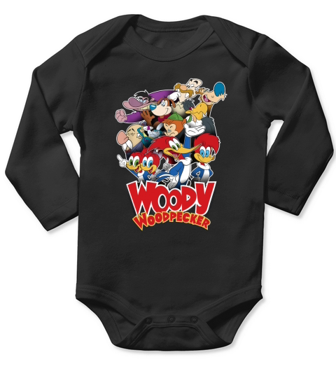 Woody Woodpecker Group Shot Vintage Poster Long Sleeve Baby One-Piece