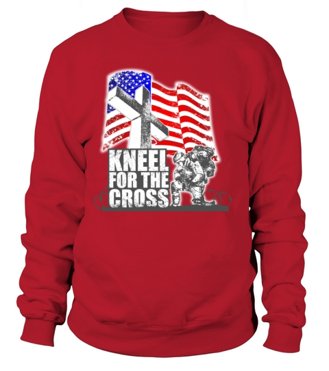 KNEEL FOR THE CROSS veteran Day Shirt Gift Women's Sweatshirt