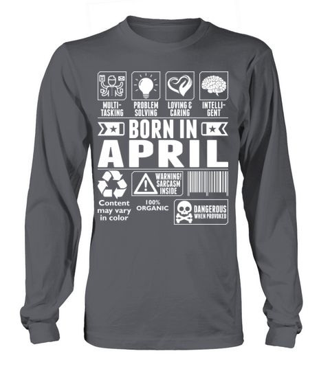 Born In April Tshirt Women's Long Sleeve