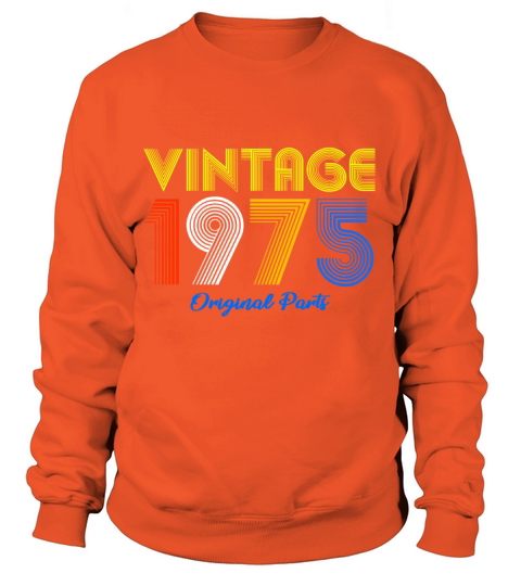 Vintage 1975 T-Shirt Retro 44th Birthday Gift Shir Men's Sweatshirt
