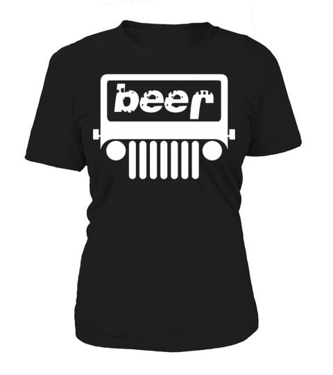 Adult Beer Jeep T-Shirt Design Funny Drinking Women's T-Shirt