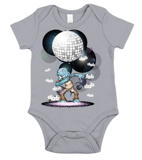 Funny Dab Zombie Short Sleeve Baby One-Piece