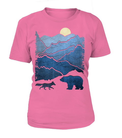 Bear and Fox In The Mountains Women's T-Shirt