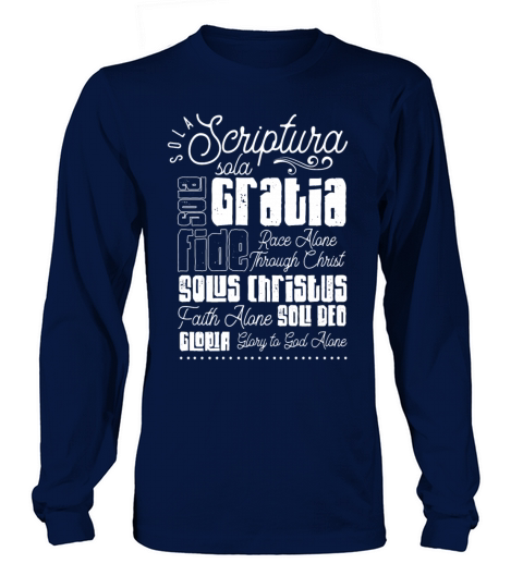 Sola Scriptura Protestant Christian Quote Men's Long Sleeve