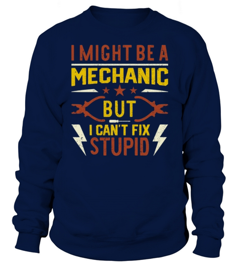 I Might Be A Mechanic But I Cant Fix Stupid Women's Sweatshirt