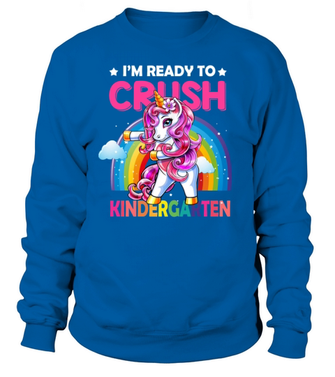 I m Ready To Crush Kindergarten Flossing Unicorn Women's Sweatshirt
