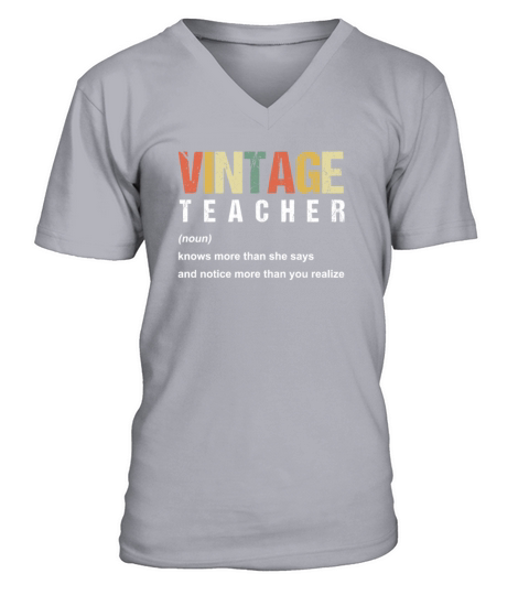 Vintage Teacher Teaching School Gift Men's V-Neck T-shirt