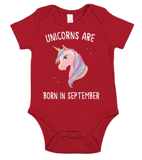 unicorns are born in september Short Sleeve Baby One-Piece