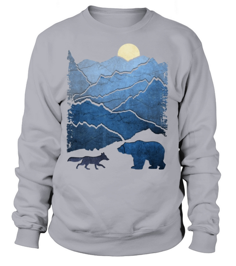 Bear and Fox In The Mountains Men's Sweatshirt