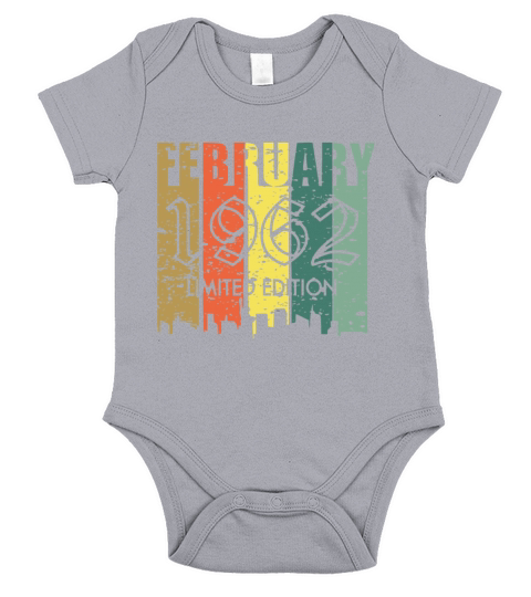 February 1962 year of construction born on Short Sleeve Baby One-Piece