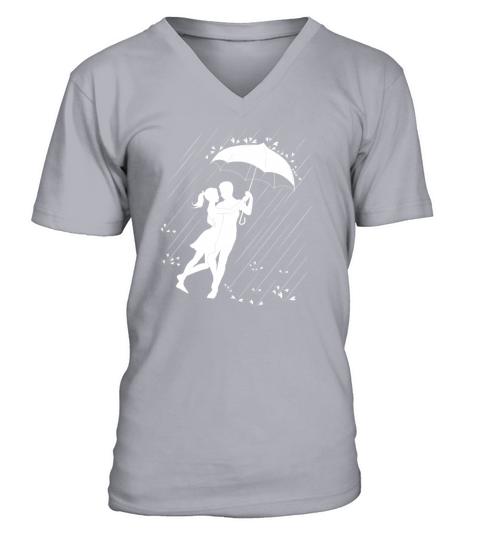 Couple under the Umbrella Men's V-Neck T-shirt