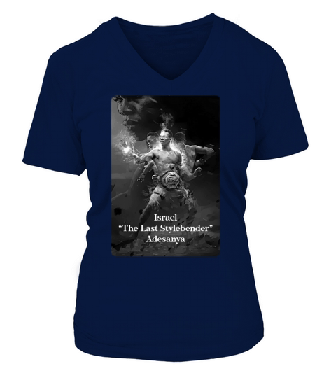 Stylebender Irael Adesanya Black And White V-neck T-Shirt Woman
