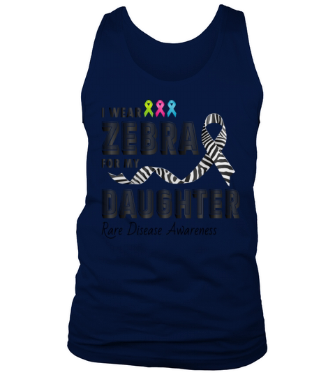 Rare Disease Awareness Day Zebra Ribbon Daughter Tank Top Unisex