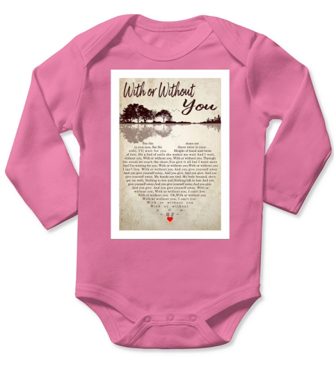 With Or Without You - Coffee Mug (colored) Long Sleeve Baby One-Piece