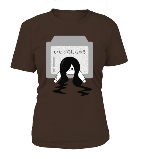 Scary Japanese Ghost Crawling Out Of TV Women's T-Shirt