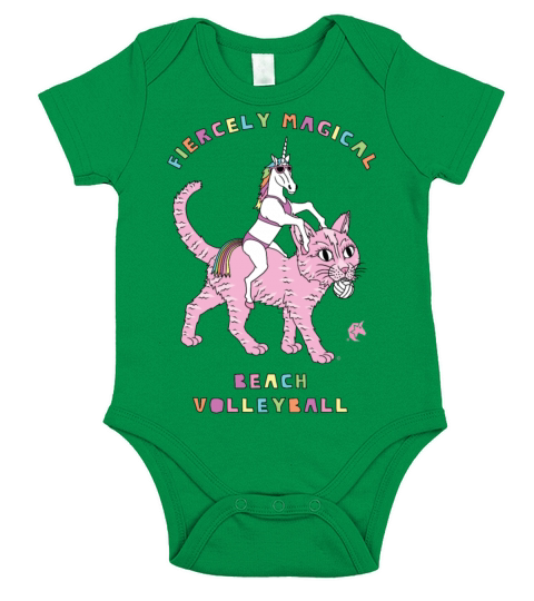 Fiercely Magical Beach Volleyball Female Unicorn Short Sleeve Baby One-Piece