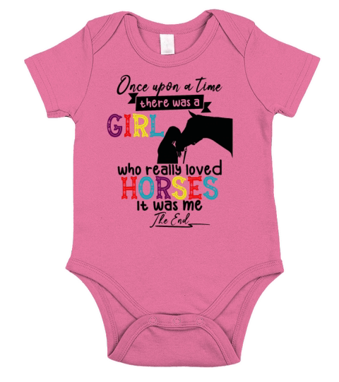 A Girl Who Really Loved Horses Girl Horseback Gift Short Sleeve Baby One-Piece