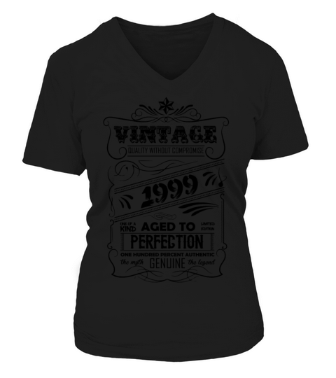 Vintage Aged To Perfection 1999 Women's V-Neck T-shirt
