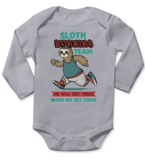 Sloth Running Team Marathon Lovers Long Sleeve Baby One-Piece