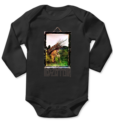 Led Zeppelin Man with Sticks Long Sleeve Baby One-Piece
