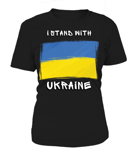 I stand By Ukraine Flag - Painted Effect Women's T-Shirt