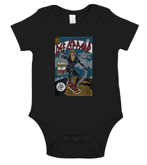 Def Leppard  Comic Short Sleeve Baby One-Piece