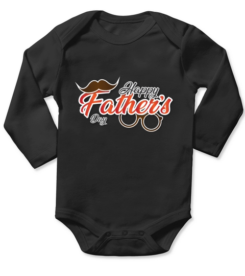 beautiful happy fathers day Long Sleeve Baby One-Piece