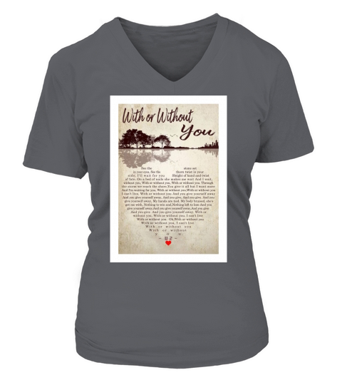With Or Without You - Coffee Mug (colored) V-neck T-Shirt Woman