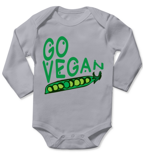 Go Vegan Long Sleeve Baby One-Piece