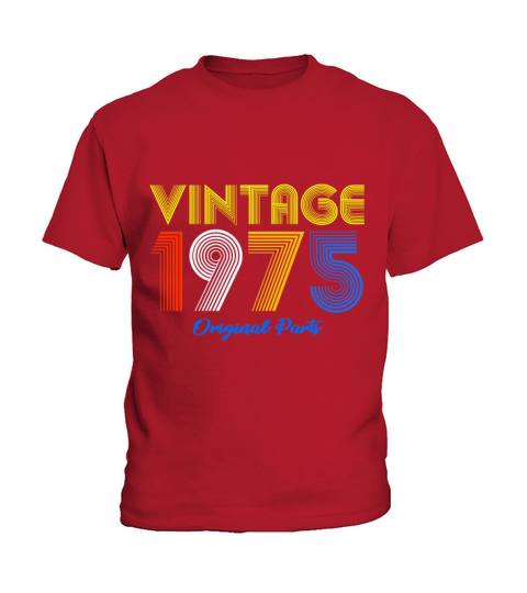 Vintage 1975 T-Shirt Retro 44th Birthday Gift Shir Kids T-Shirt