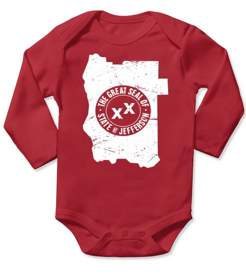State Of Jefferson Borders &amp;amp; Seal Long Sleeve Baby One-Piece