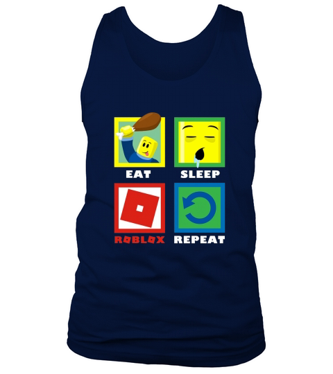 Roblox Funny Eat Sleep Repeat Tank Top Unisex
