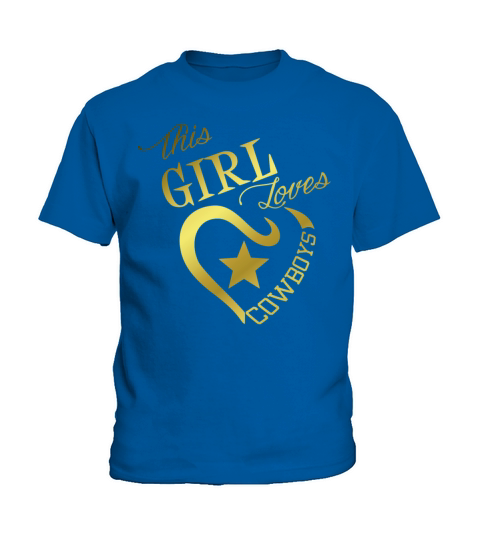 This Girl Loves Cowboys Dallas Texas Design14 Kids T-Shirt