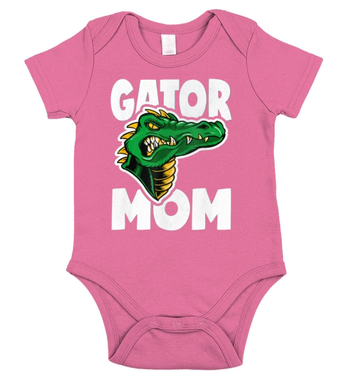 Vintage Retro gator Mom Short Sleeve Baby One-Piece