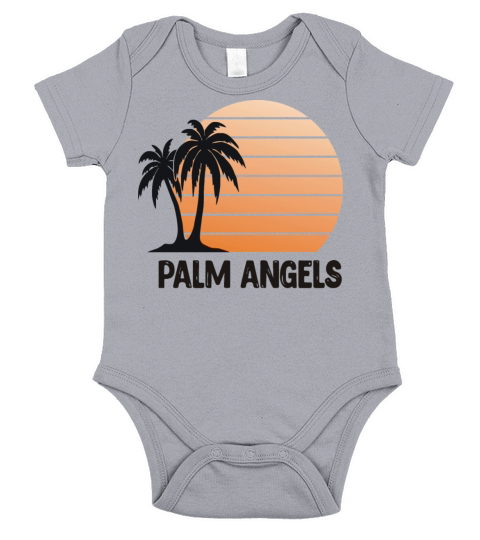 Palm Angels Short Sleeve Baby One-Piece