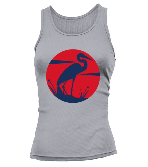 Japan Flag Crane Japanese Culture Bird Watching Women's Tank Top