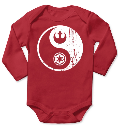 Yin Yang Rebel Alliance Galactic Empire Star Geek T-Shirt_1 Long Sleeve Baby One-Piece