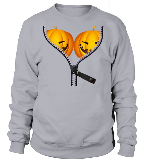 Halloween Costume Pumpkin Funny BOObs Women Shirt Women's Sweatshirt