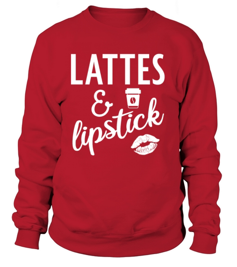 Lattes And Lipstick Hipster Girl Boss Women's Sweatshirt